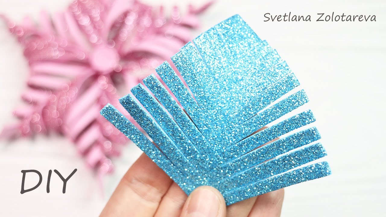 GORGEOUS SNOWFLAKE ❄❄❄ Made of glitter foamiran ❄ Decoration for the New Year ❄ Christmas