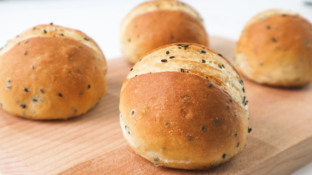 No Knead Sesame Bread