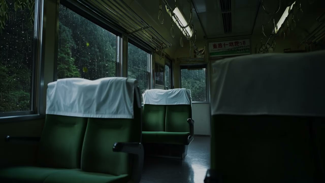 Heavy Rain on Bus Window 🌧️ Calm Moving Ambience for Sleep & Concentration