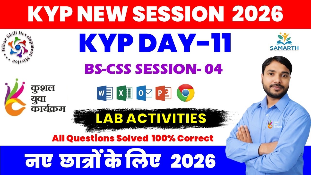 KYP Day 11 | BS-CSS Session 04 Lab Activity | KYP New Course 2026 | All Correct Answers | BKS Tips |