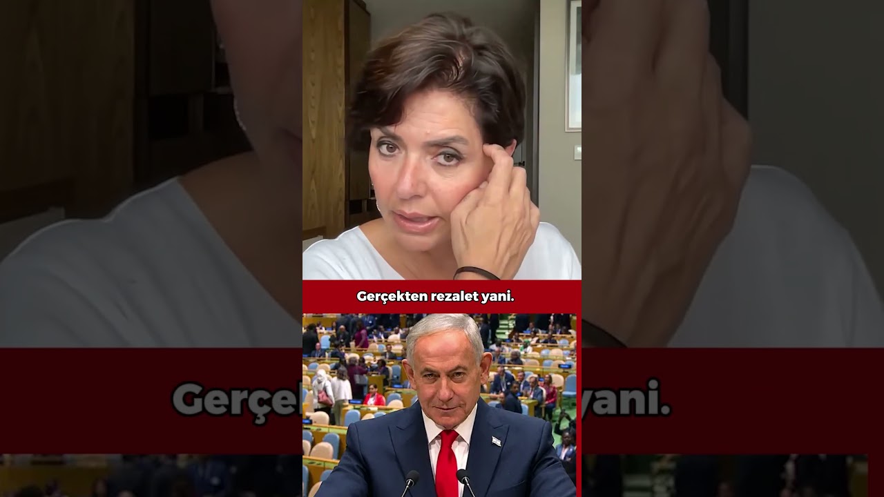BM'de 'boş salona' konuşan Netanyahu Erdoğan'ı hedef aldı #netanyahu #shorts