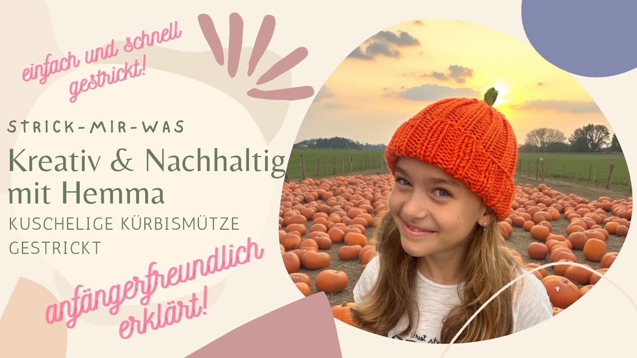 Kürbis-Mütze stricken – Perfekt für Halloween! 🎃 Anfängerfreundlich erklärt & schnell gestrickt