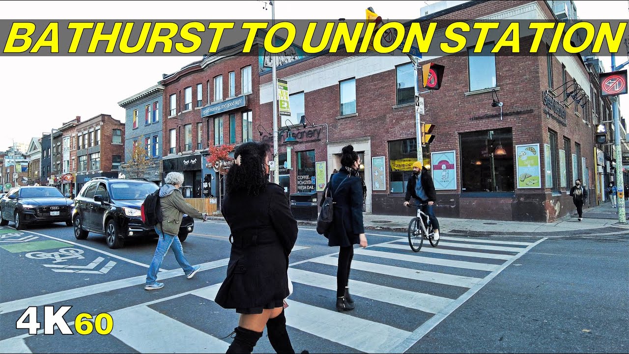 Walking Downtown Toronto From Bathurst to Union Station (Nov 12, 2021)