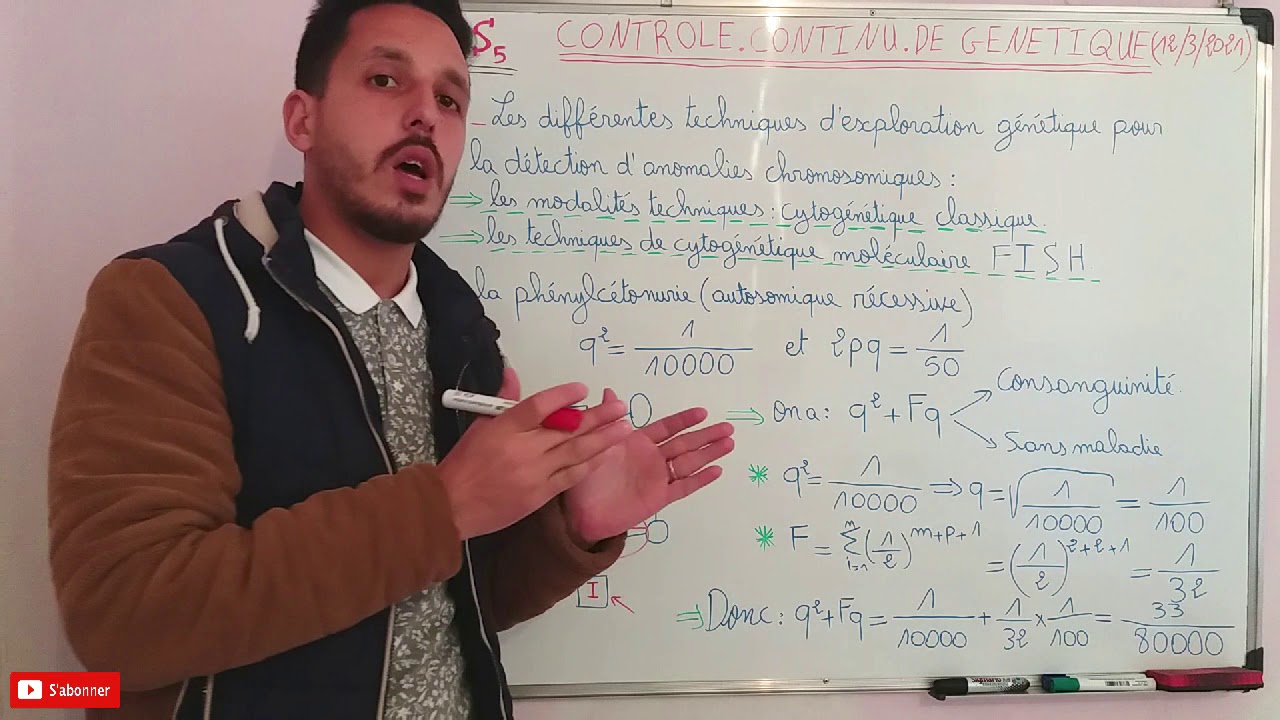 La suite : CONTRÔLE CONTINU DE GENETIQUE SVI-S5-2021=Partie 2 : les exercices 4 et 5 تصحيح بشرح مبسط