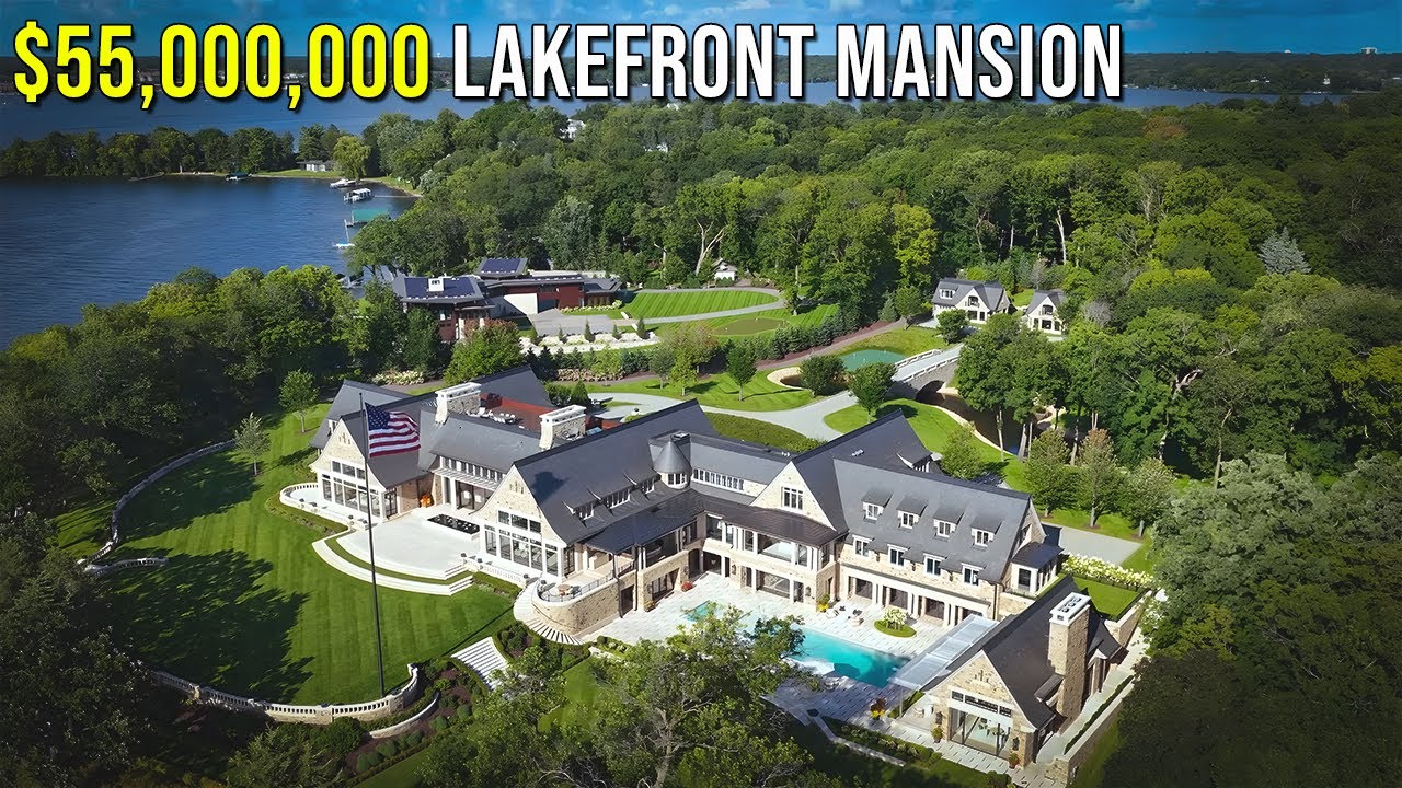 Inside a $55,000,000 LAKEFRONT Mega Mansion in Minnesota | Most Expensive Home Tour