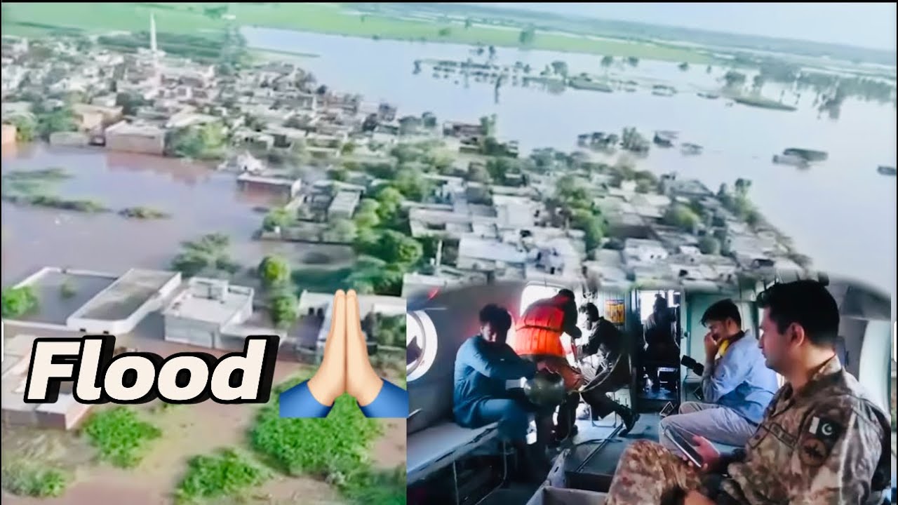 Flood water Enters IN My Home || High level Flood on River Chenab || Helicopter 🚁 