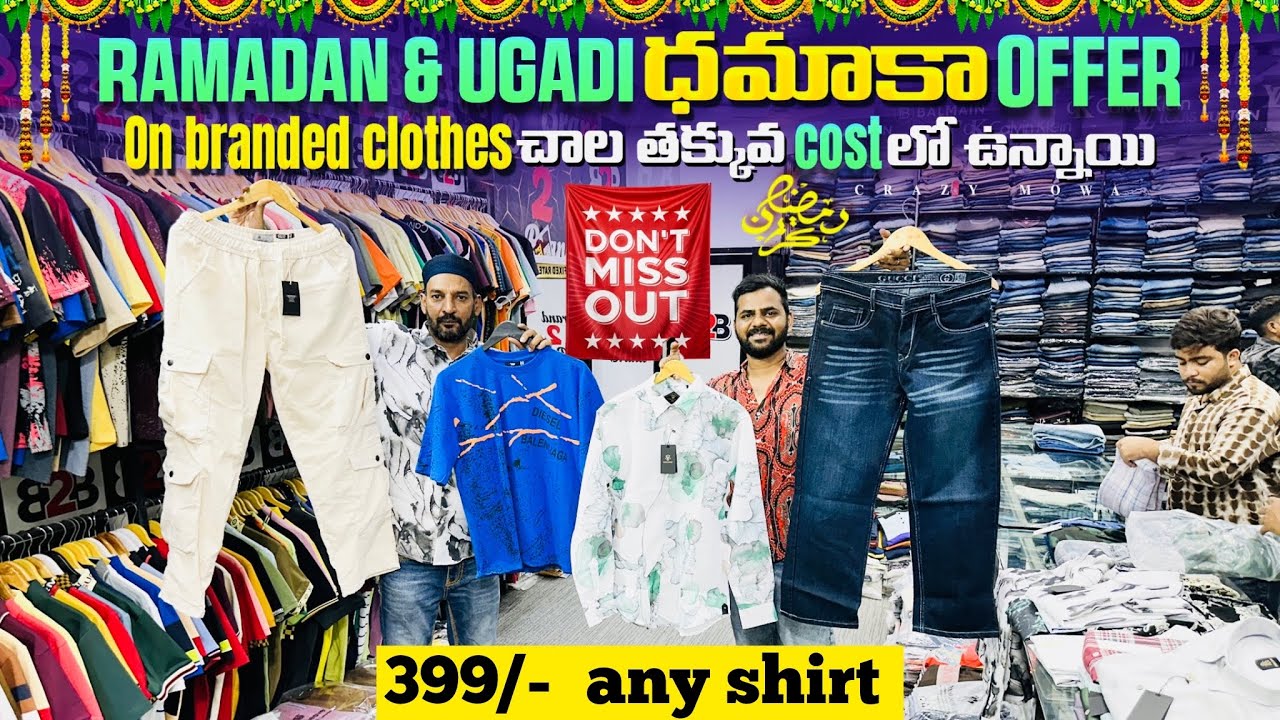 Best branded clothes store 399/- any shirt / brand to brand Ramzan offers 