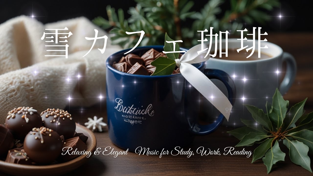 Crystal Snow Cafe Ambient / 透明な雪がきらめく冬カフェの幻想風景と珈琲 作業用・勉強・休憩用フリーBGM – Free BGM for Study & Work