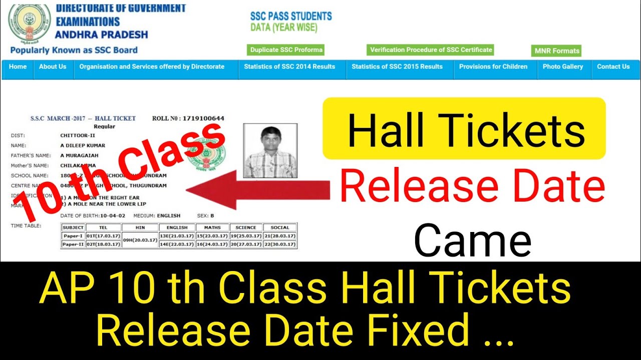 How to Download ap ssc Hall tickets 2020 in Telugu