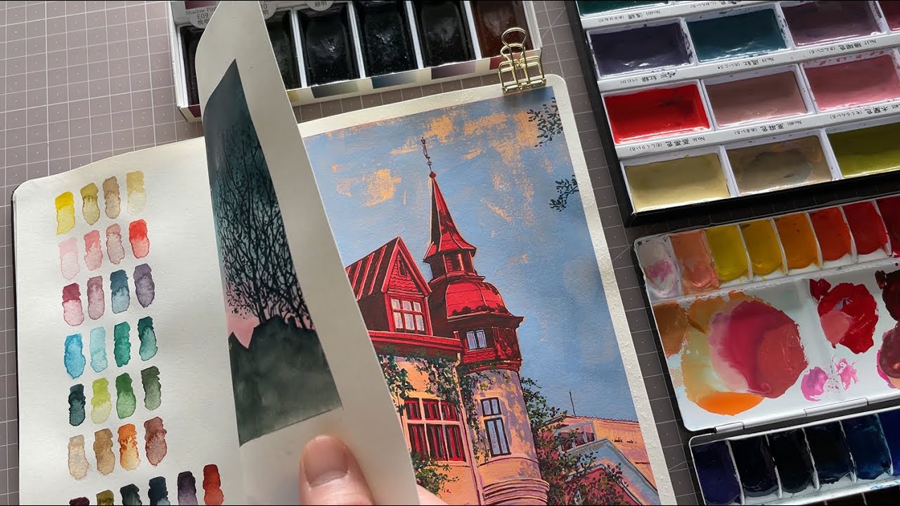 편안하게 그림 그리는 시간 ✸ Unboxing New Art Supplies + 2 Paintings (No Music)