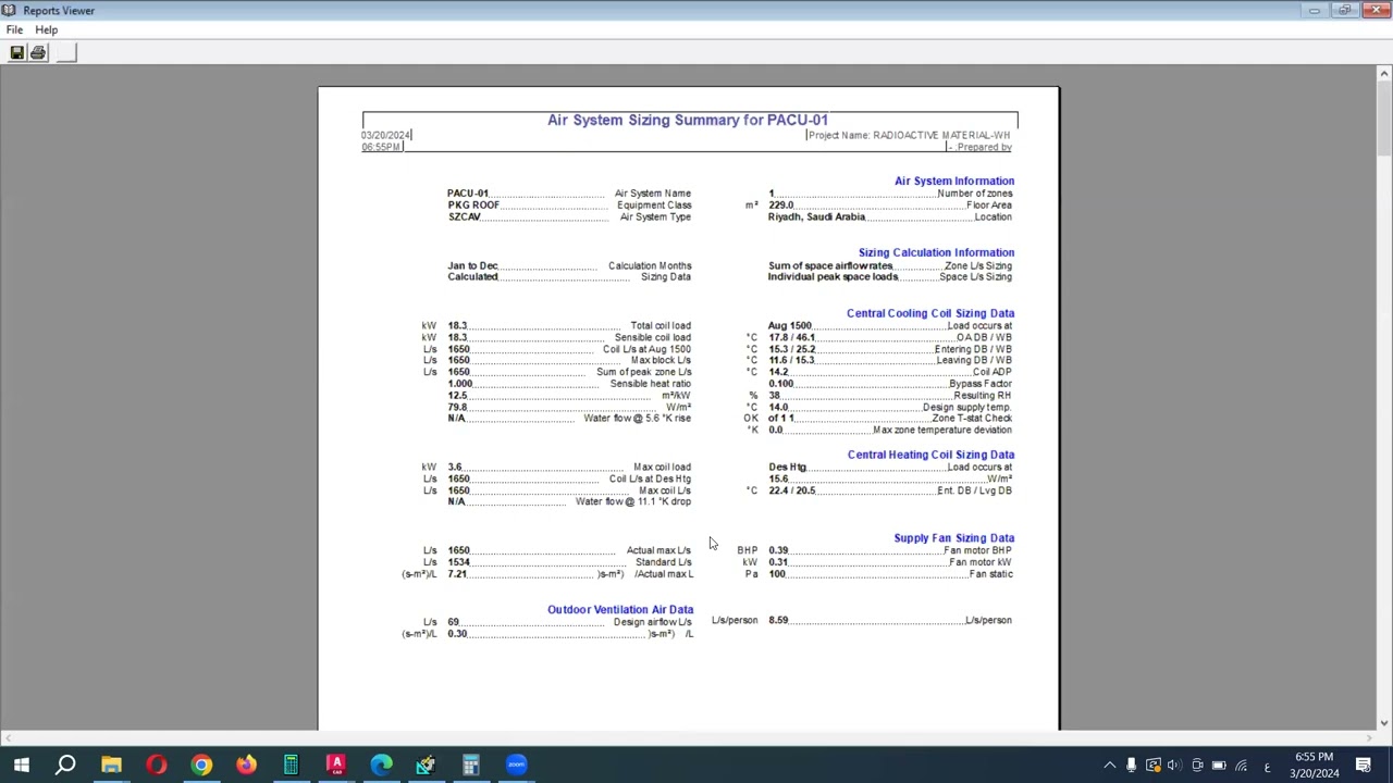 8-TOTAL FRESH AIR PACU CAPACITY CALCULATIONS