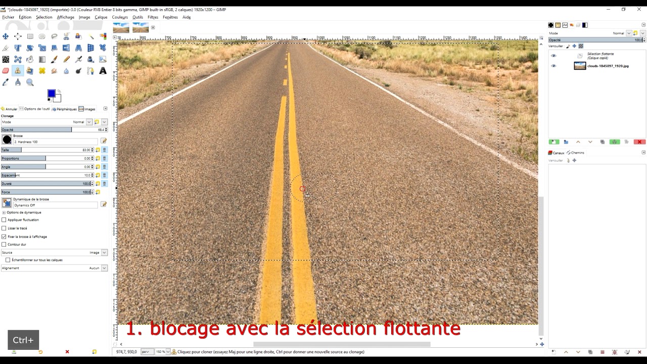 7 blocages ou échecs courants liés à l'outil clonage avec GIMP # 36