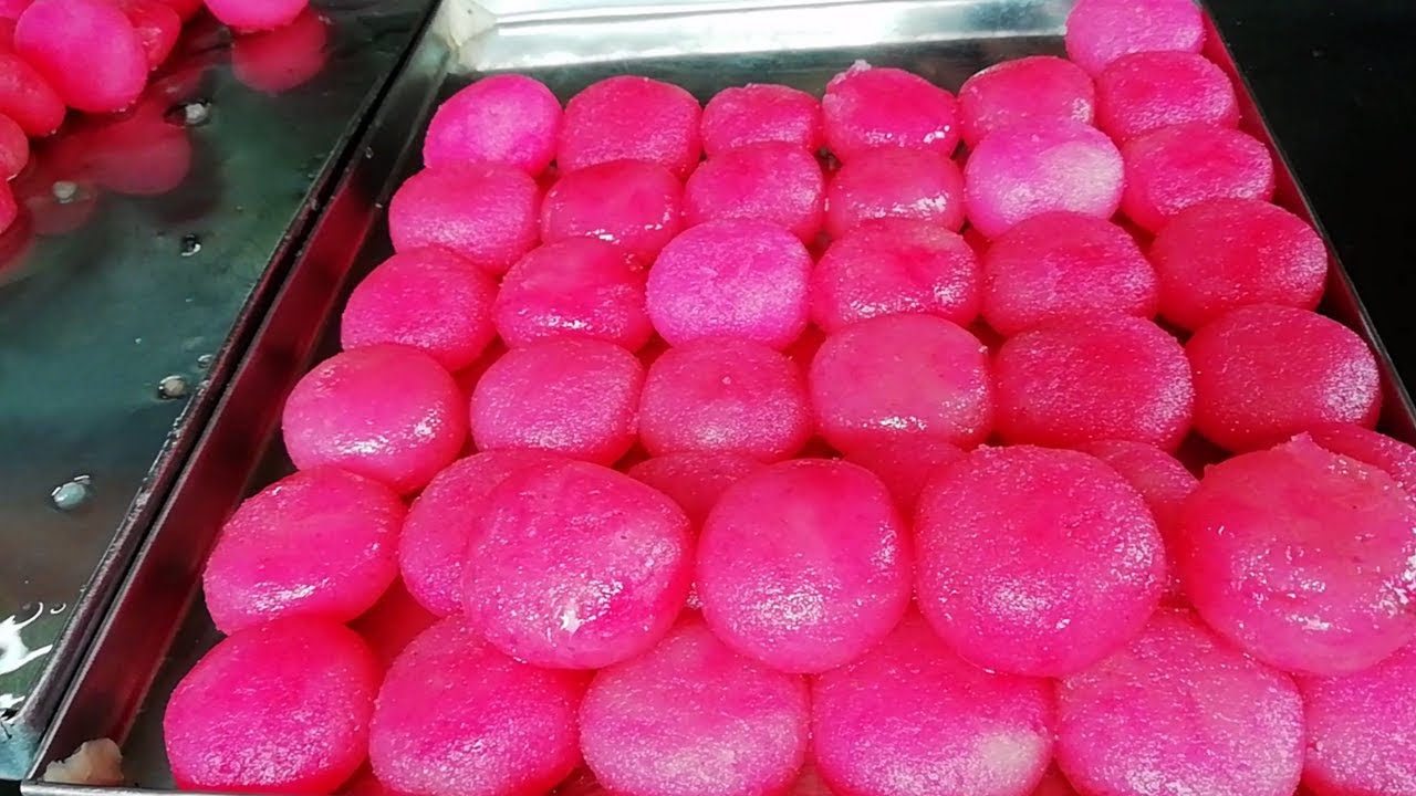 Bengali Rasgulla Sweet Recipe - Rose Rasgulla Sweet Making Video - Indian Sweets Making Videos 2018
