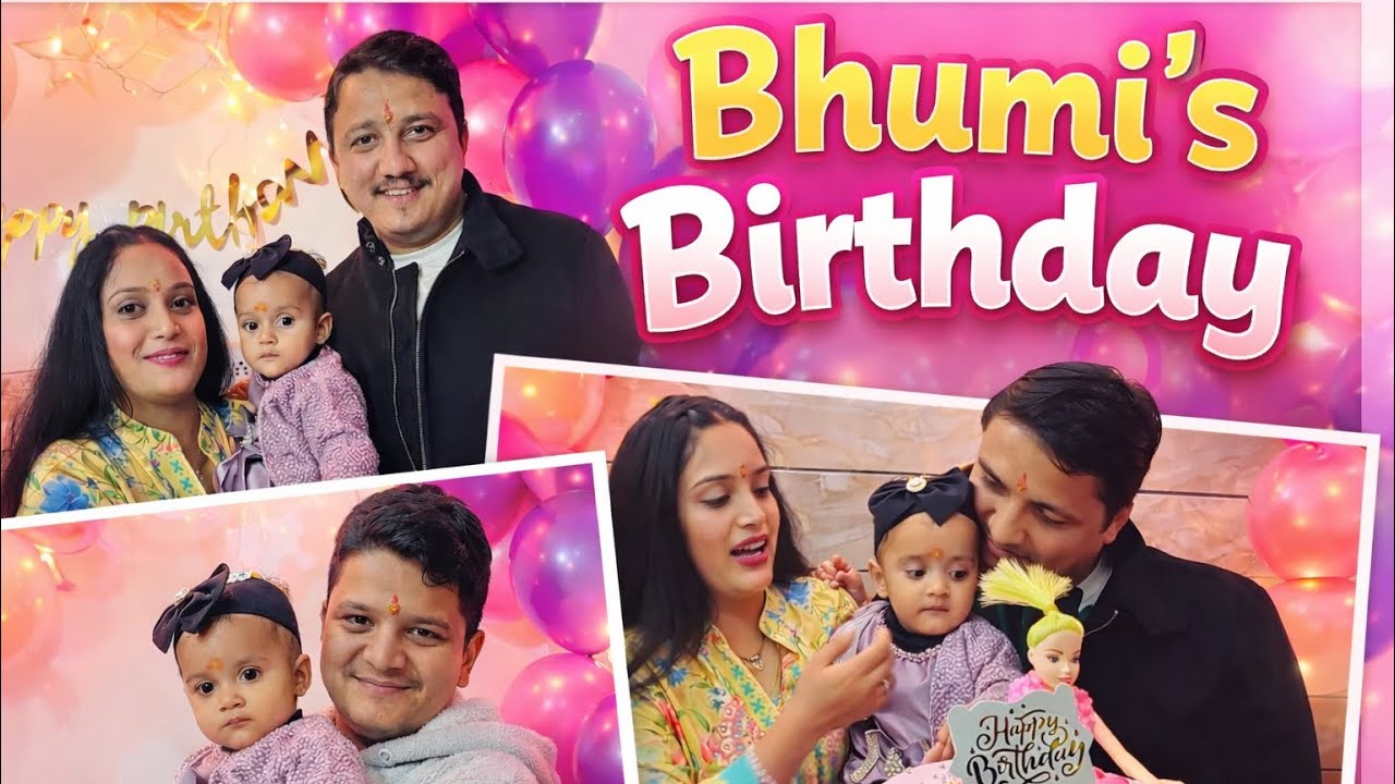 Birthday bhumi ka 🎀❤️🎂 one year 