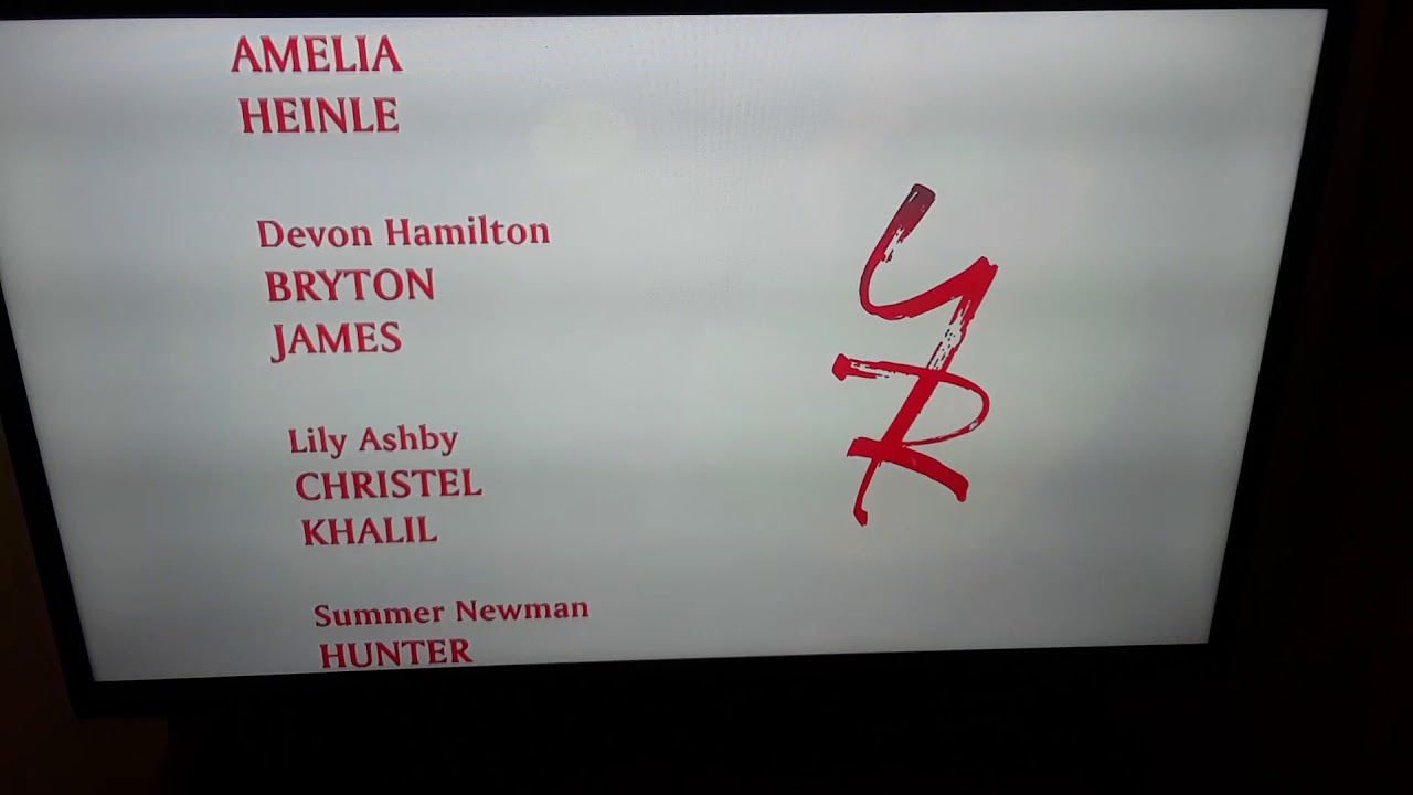 The Young and The Restless rare closing credits on CBS 8/14/18
