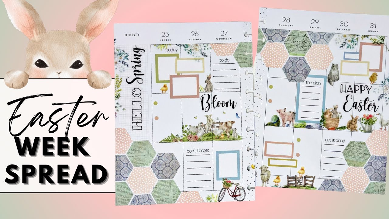 PLAN WITH ME | EASTER WEEK SPREAD | THE HAPPY PLANNER