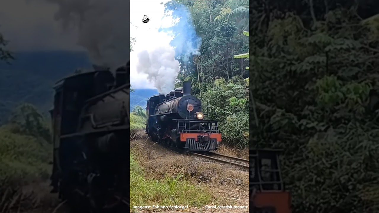 🇧🇷 Maria fuma&ccedil;a na curva / Train on the curve - S&atilde;o Bento do Sul/SC -  (Brasil) #steamlocomotive