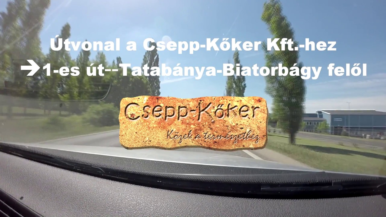 &Uacute;tvonal 1-es &uacute;t-Tatab&aacute;nya/Biatorb&aacute;gy felől (Csepp-Kőker Kft.)