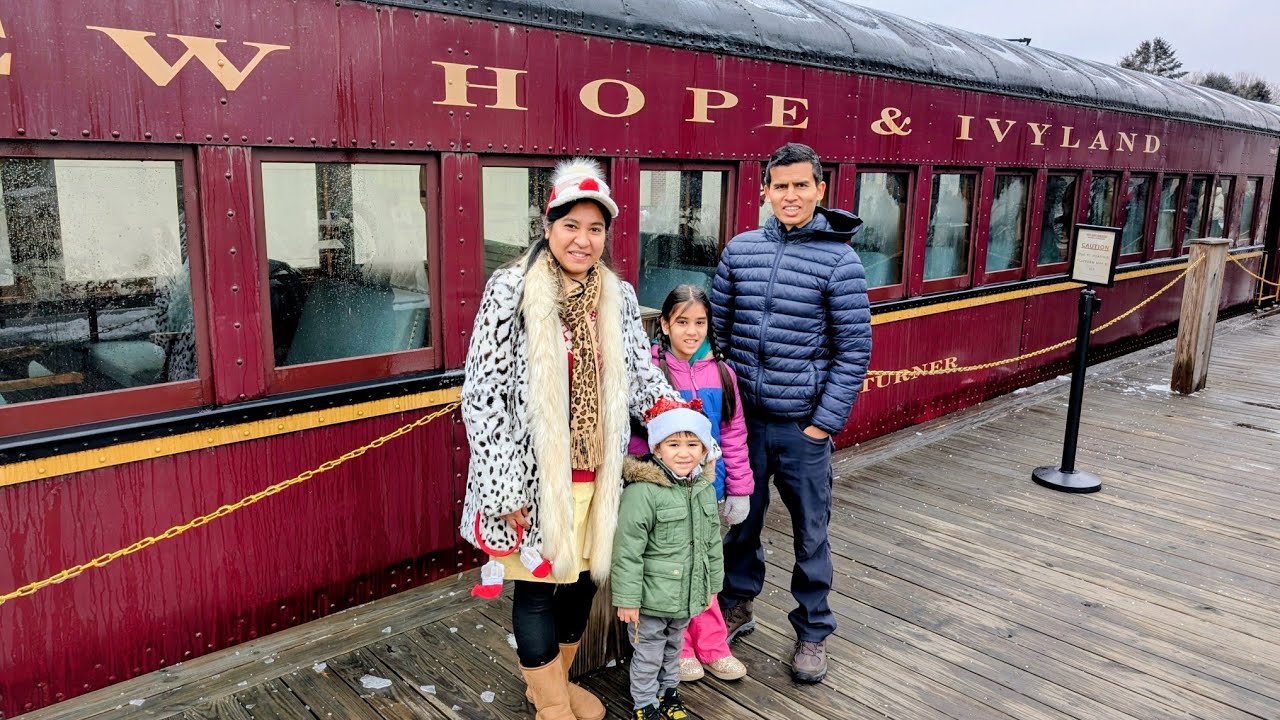 New Hope Railroad Santa's North Pole family Fun Train ride with Santa 2025 