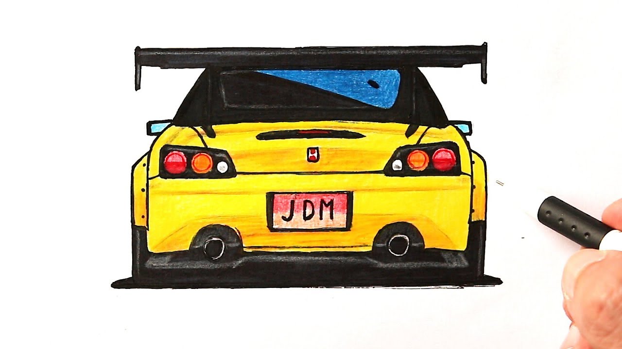 Как нарисовать машину Honda