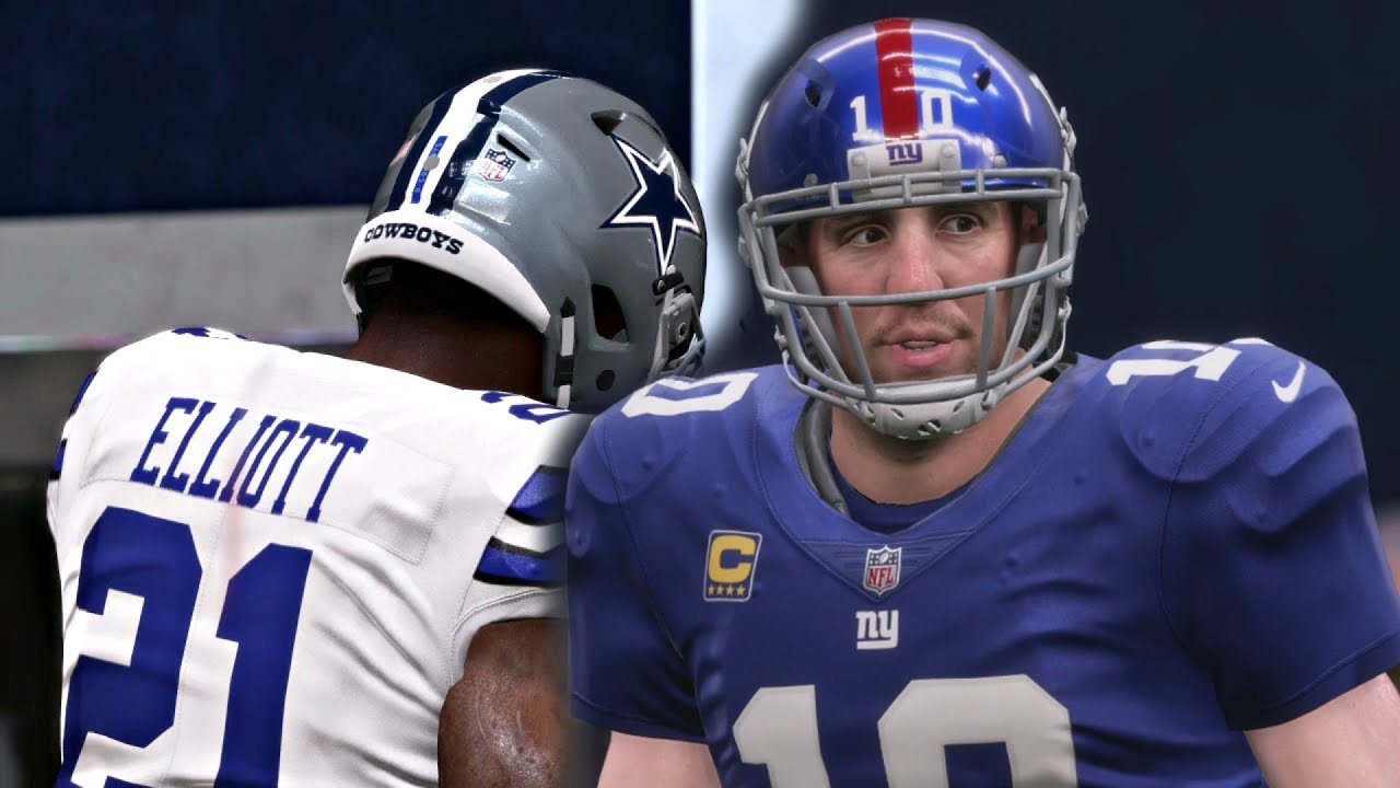 Madden 19 Dallas Cowboys vs New York Giants - Broadcast Camera Gameplay (Xbox One)