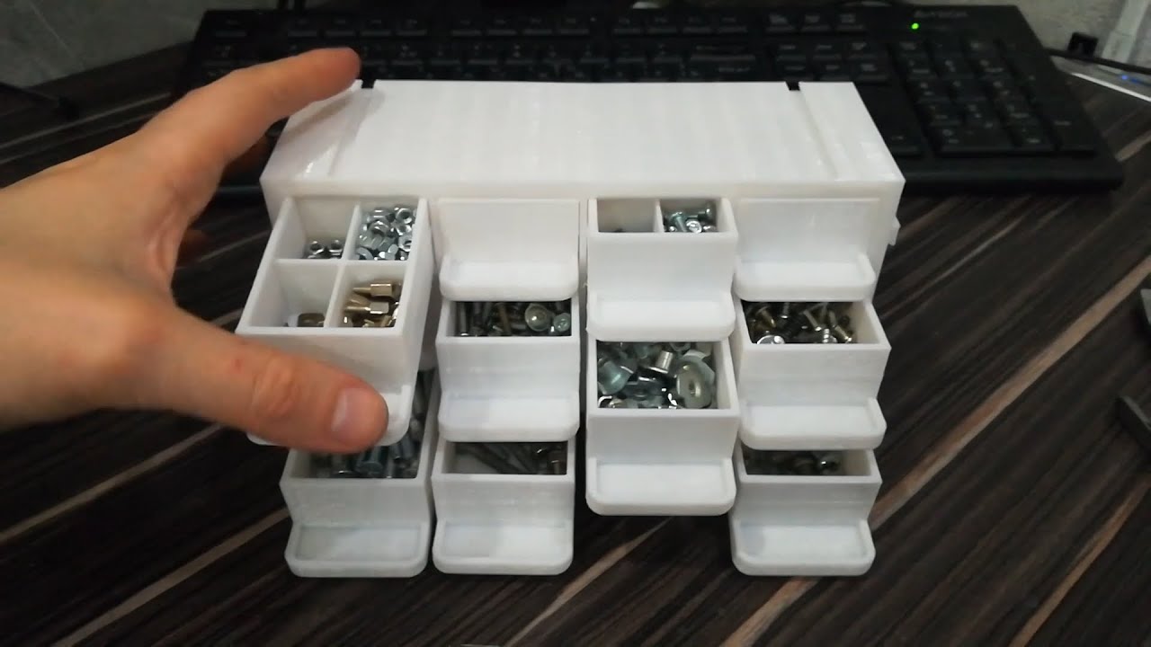 Продолжаем 3D печать с середины - печатаем систему хранения