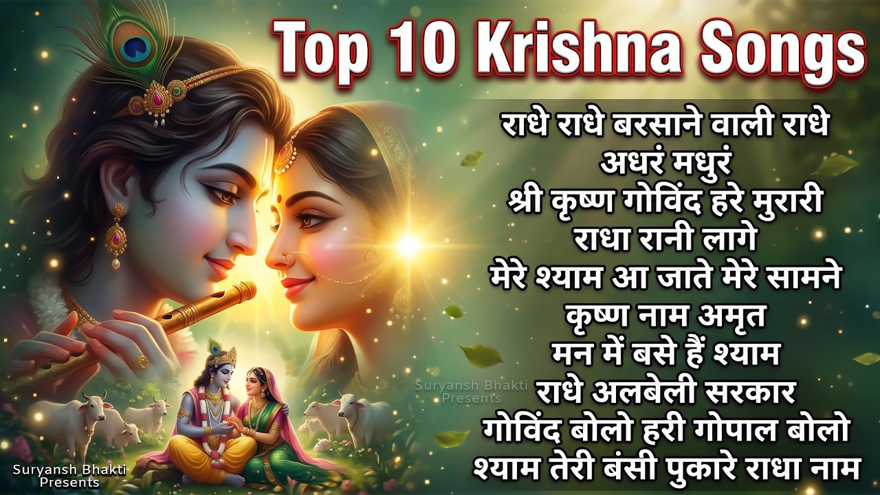 Top 10 Krishna Bhajans | कृष्ण भजन | Nonstop Bhakti Songs | Latest Radhe Krishna Bhajan & Songs