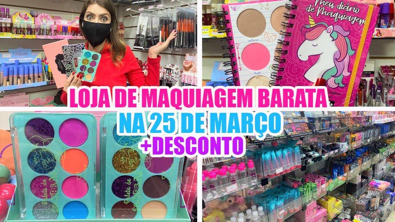 25 DE MARÇO - TOUR LOJA DE MAQUIAGEM BARATA + CUPOM DE DESCONTO - JM COSMÉTICOS