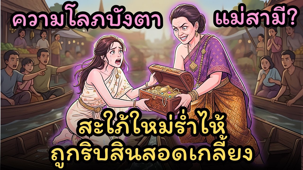 แม่สามีใจร้ายฮุบสมบัติสะใภ้ กลางตลาดน้ำต่อหน้าคนนับร้อย