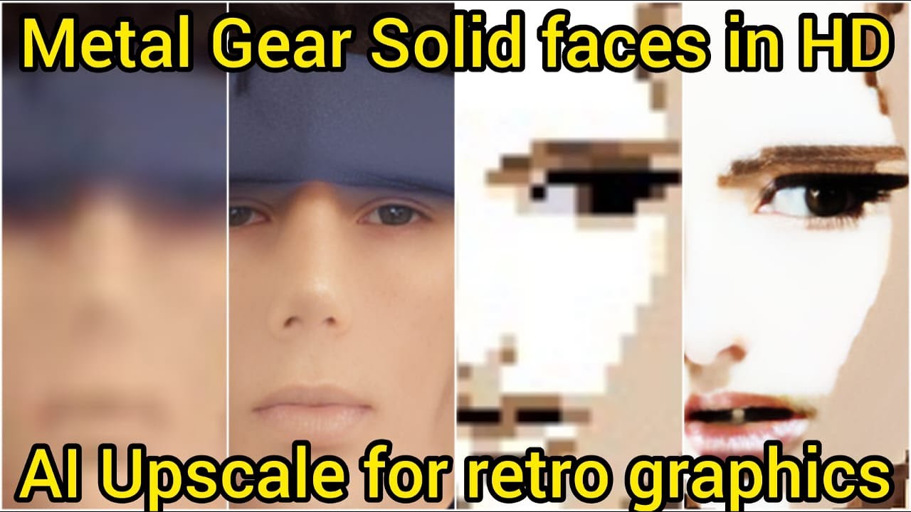 HD Upscale of Metal Gear Solid faces outdated textures using AI