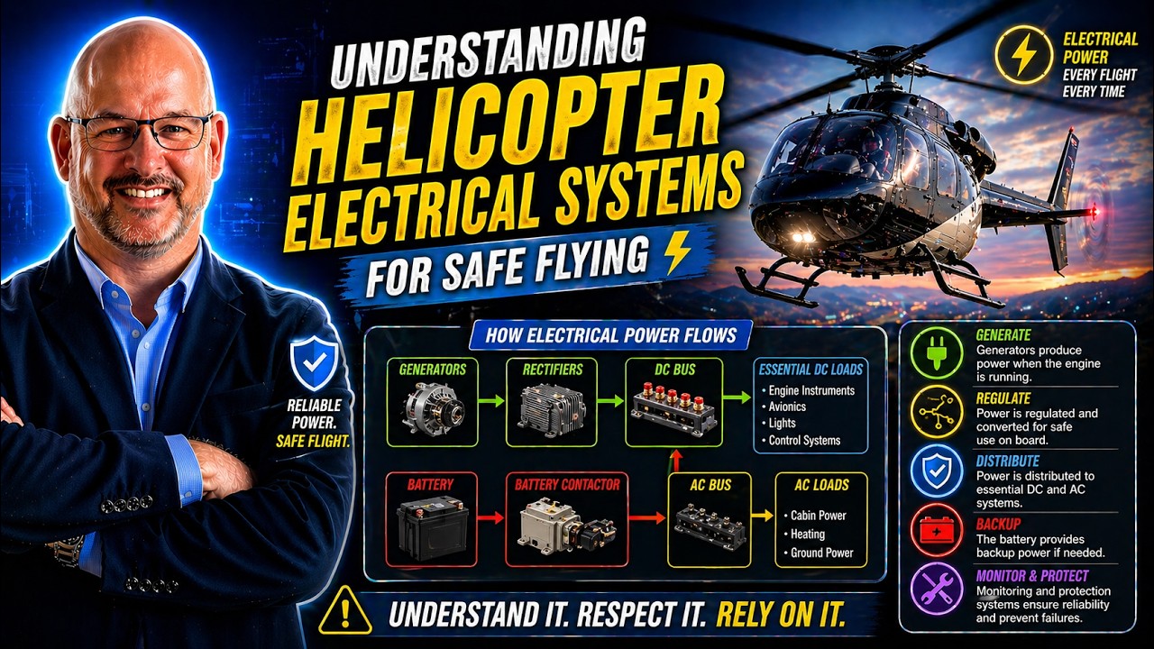 Helicopter lesson in 15 minutes!. Understanding Helicopter Electrical Systems for Safe Flying ⚡