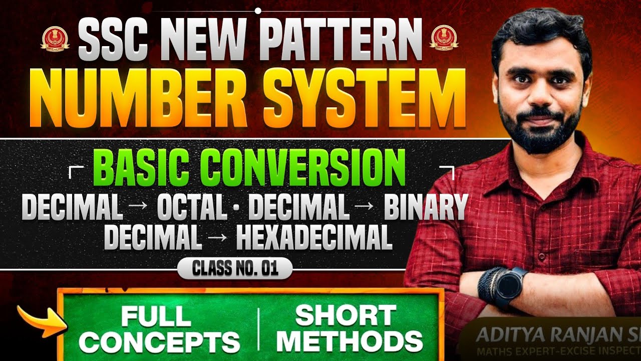 Eduquity New Pattern : Number System (Base Conversion) by Aditya Ranjan Sir Math @rankersgurukullive