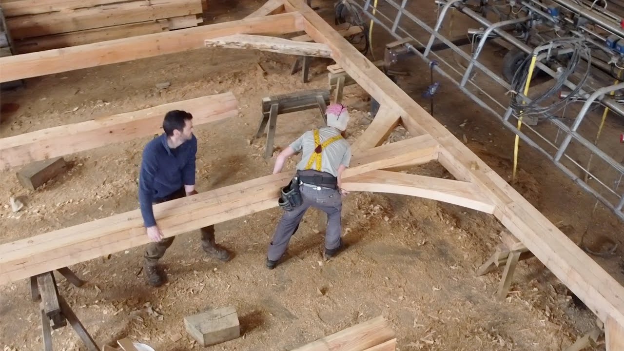 Timber Framed Barn Part 9 Wall Frames Complete