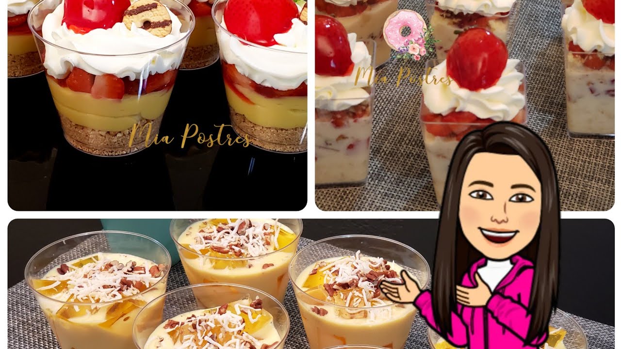 &iexcl;3 POSTRES!! FACIL, ECONOMICOS Y SIN HORNO!! para tus ventas. Mia postres.
