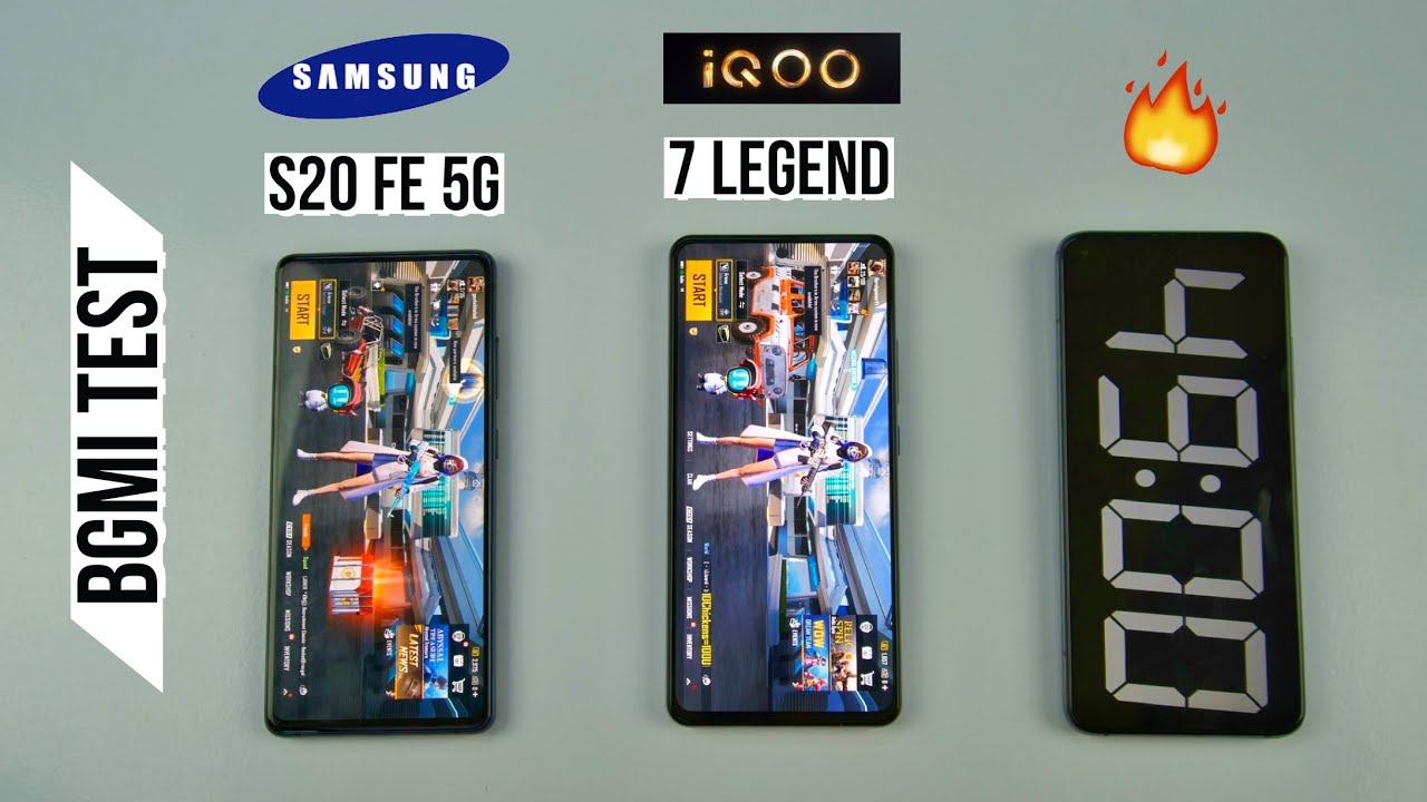 iQOO 7 Legend vs Samsung S20 FE 5G Pubg Test, Heating and Battery Test | Shocking Results 🔥