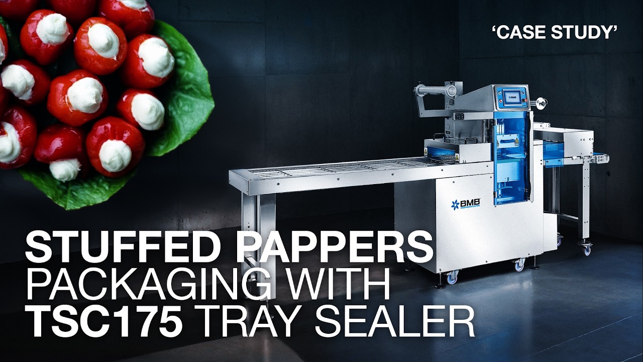 BMB Automatic Tray Sealer TSC175 for food packaging with inline feeding system
