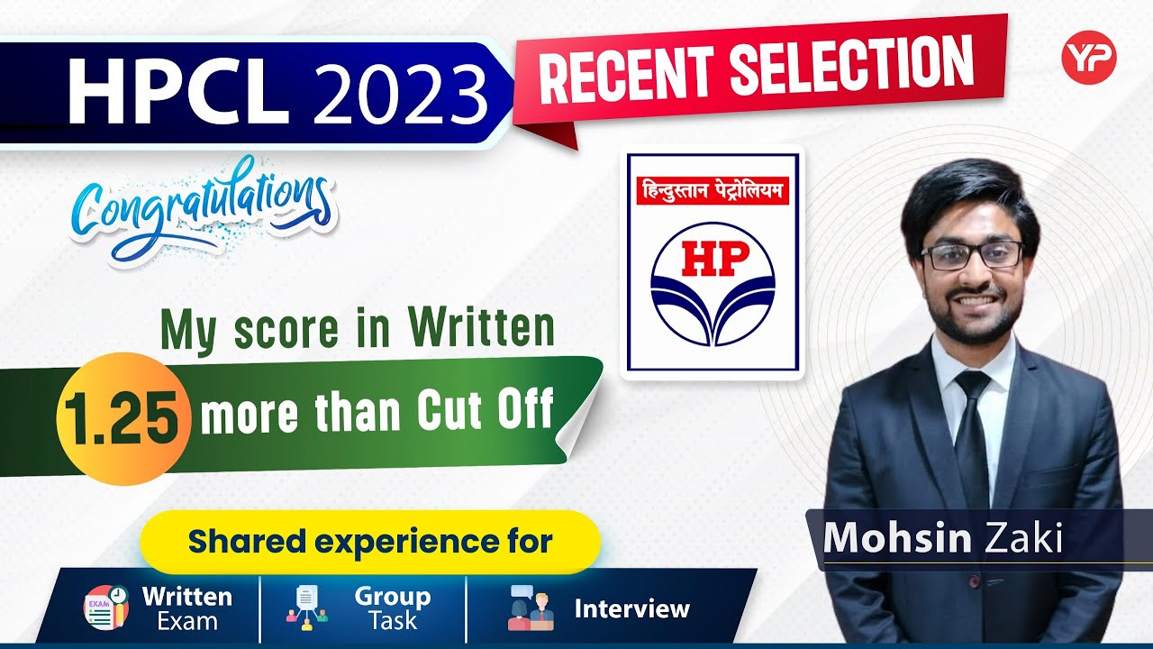 Written marks 1.25 more than cut off | Mohsin Experience sharing HPCL 2023 selection without GATE
