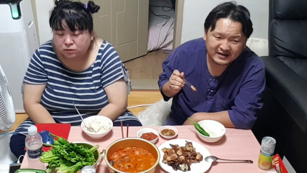 복부인 ?때문에 싸우다 엉엉 울다 참치김치찌개 삼겹살 쿡방 요리 먹방 mukbang