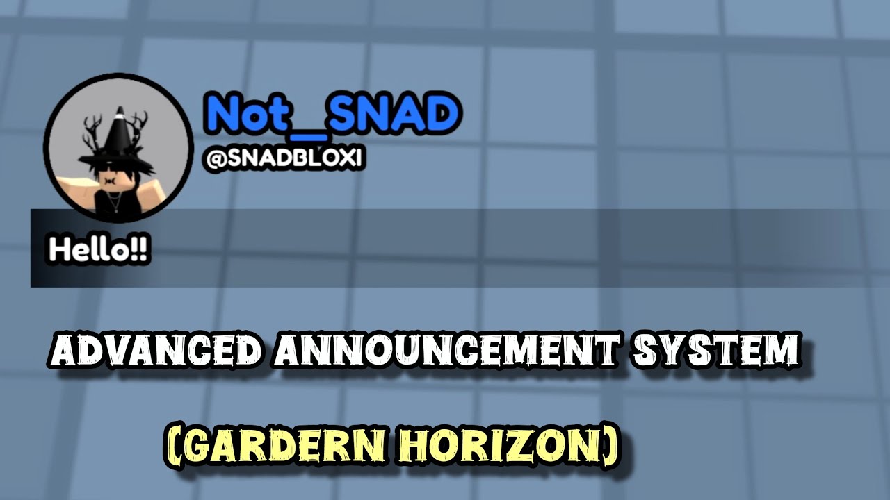 [Free Model] How To Make Gardern Horizon Announcement System In Studio Lite