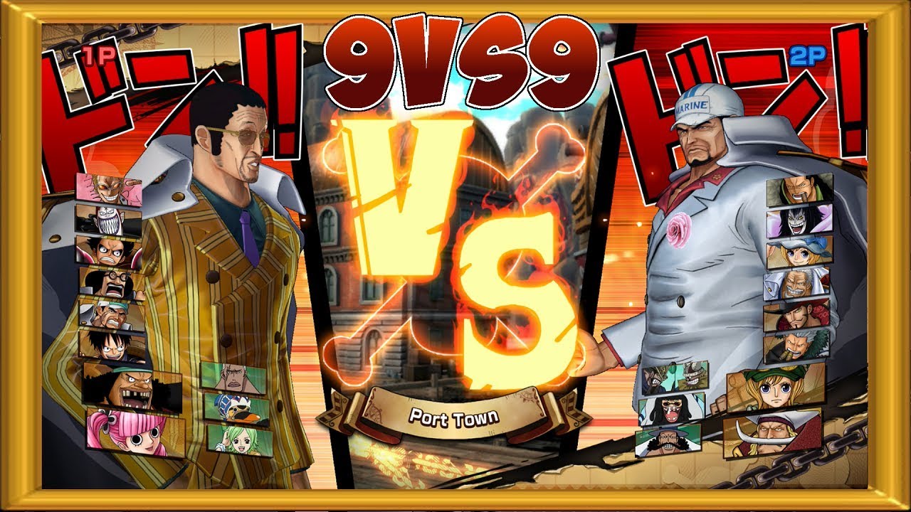One Piece Burning Blood | 2 Players Gameplay - 9 VS 9 | ALL RANDOM #94