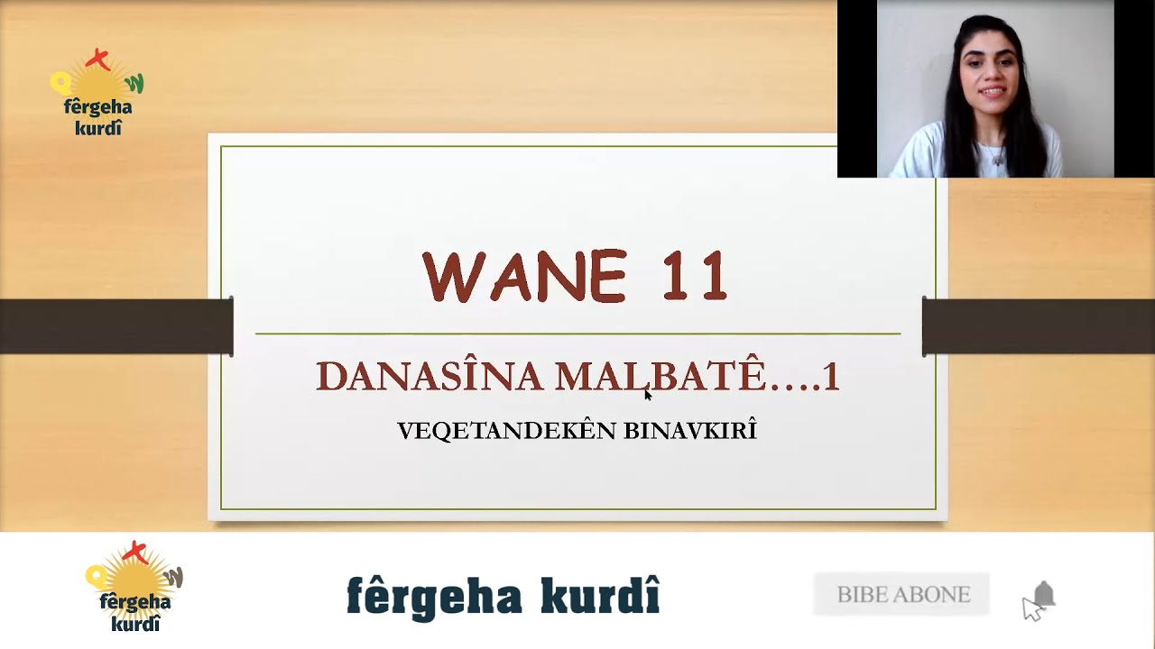 Kürtçe Dil Kursu || A1 Seviyesi / Ders 11: Danasîna Malbatê-1, Veqetandekên Binavkirî ( Tamlamalar )