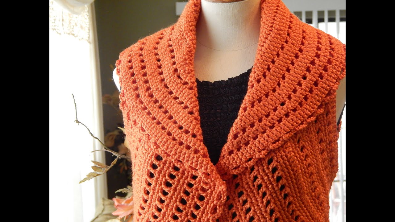 Bolero Chaleco Mandarina Crochet parte 1 de 3 (cc)