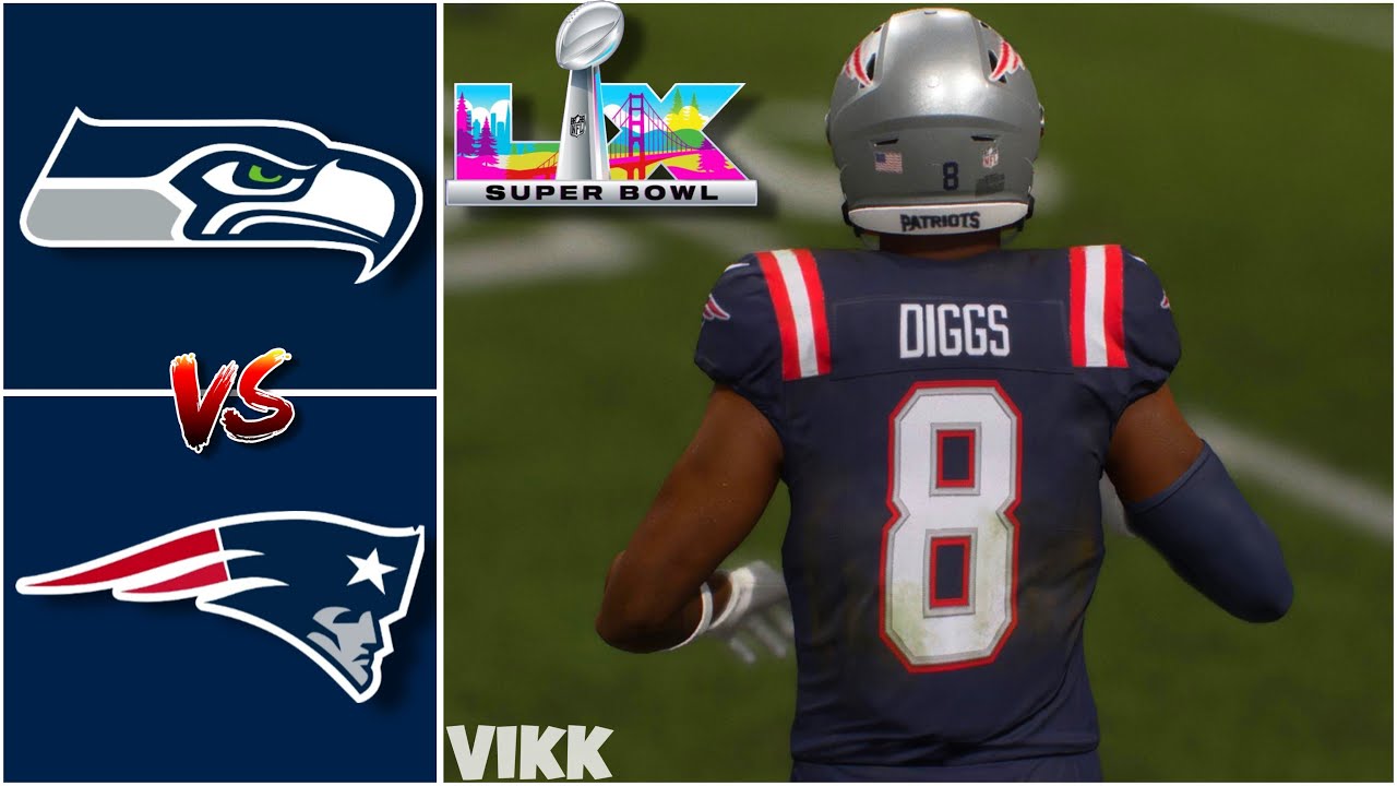 Seahawks vs Patriots Super Bowl LX Full Game Simulation | Madden 26