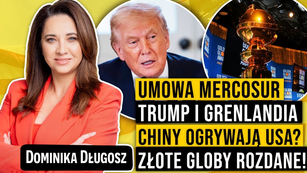 🔴UMOWA MERCOSUR, TRUMP I GRENLANDIA, CHINY OGRYWAJĄ USA?, ZŁOTE GLOBY ROZDANE | Onet Rano.
