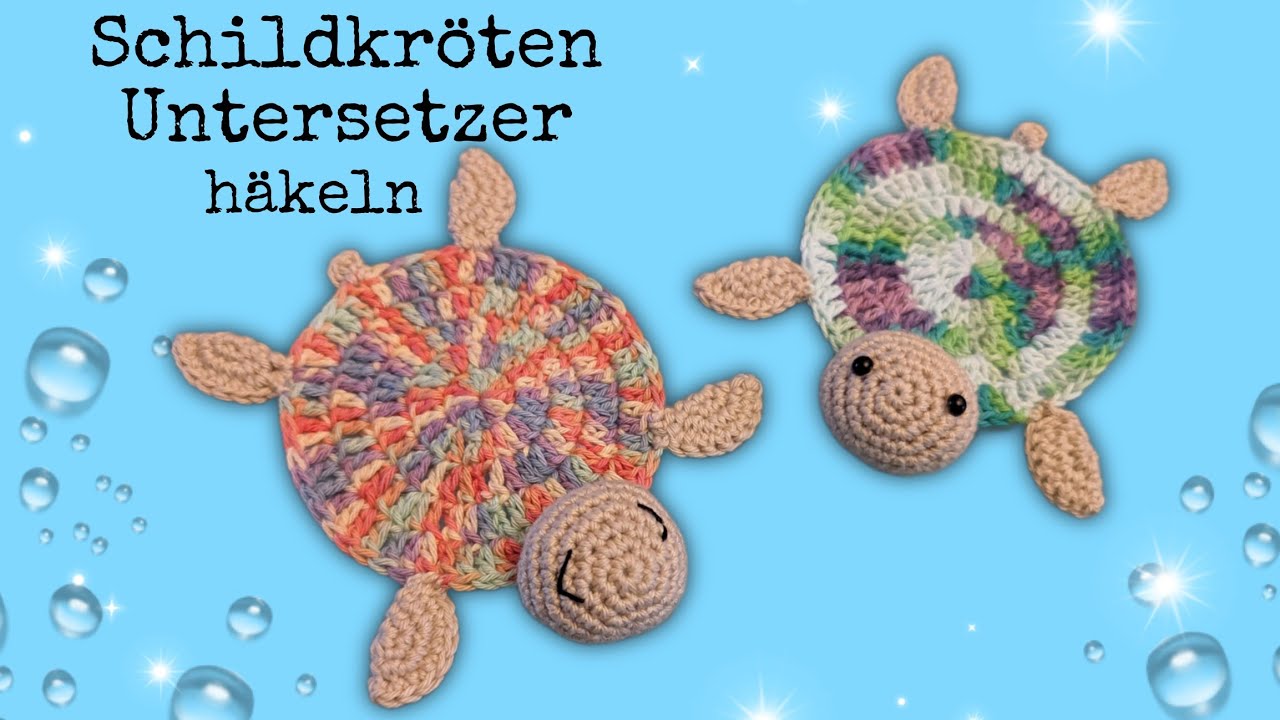 Schildkröte 🐢 Glasuntersetzer häkeln💕