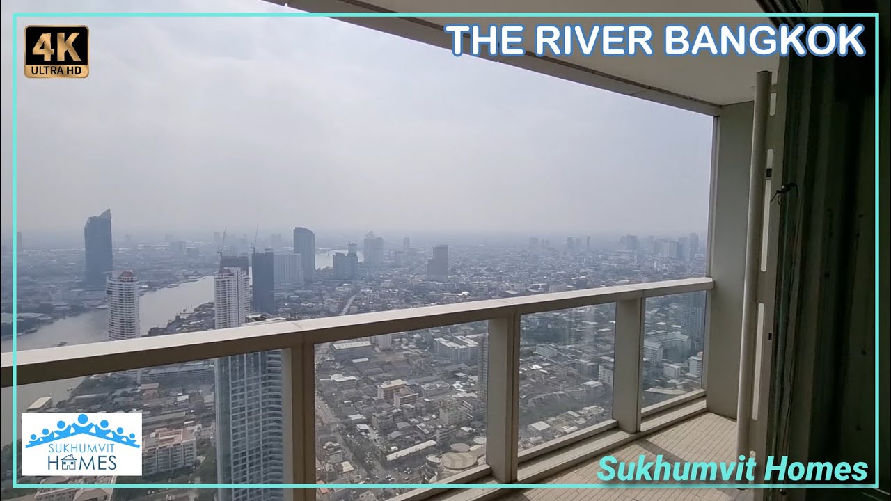 THE RIVER 64th Floor Stunning River View Condominium Bangkok 3 Bedrooms 130,000 THB Monthly