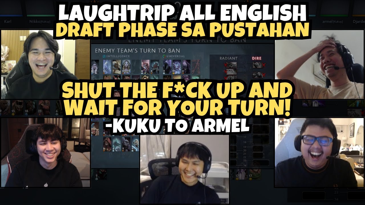 ALL ENGLISH DRAFTING PHASE | LAUGHTRIPAN NAPAENGLISH DAHIL KAY JABZ | WITH KUKU, GABBI, ARMEL, DJ