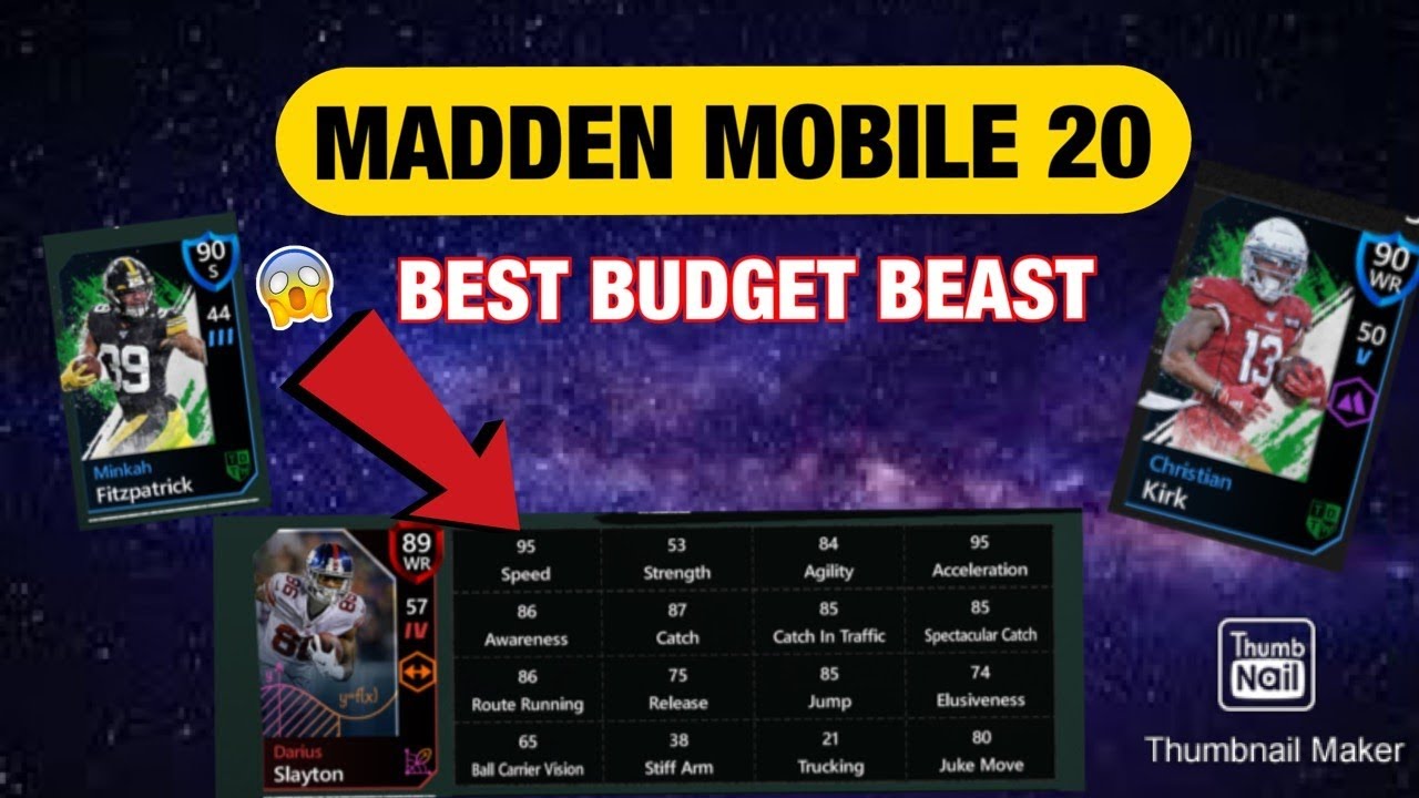 *BEST* BUDGET BEAST PLAYERS IN MADDEN MOBILE!!