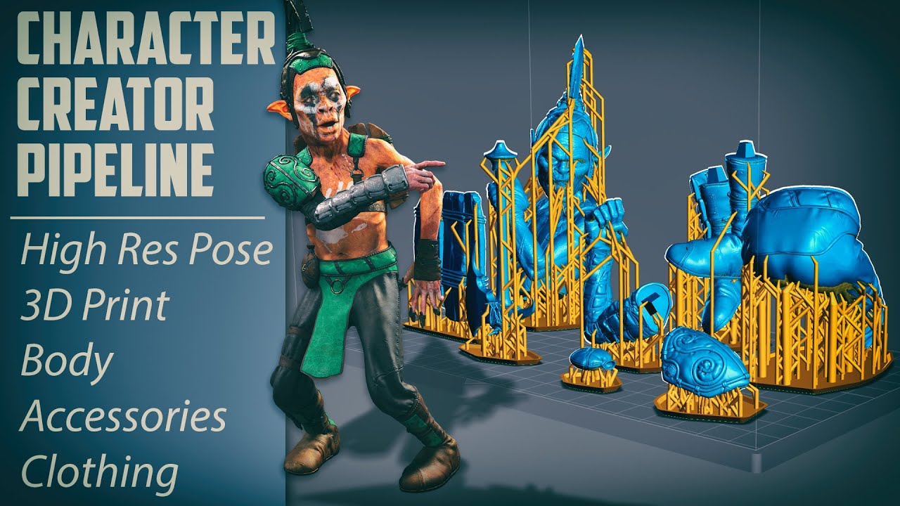 08 3DPrint Posing & Character Creator - GoZ your Accessories and Clothing High Res Source!
