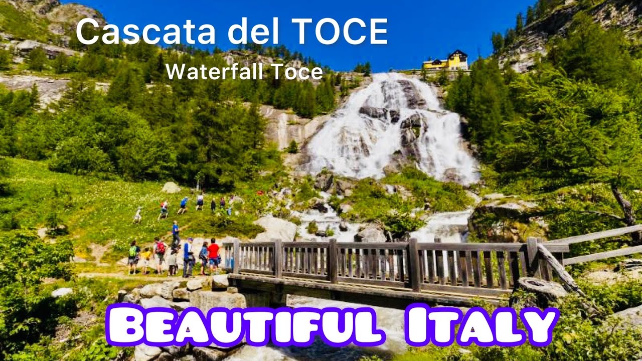 A Must Watch Place in Italy ❤️| Cascata del Toce - BEAUTIFUL WATERFALL- 4K